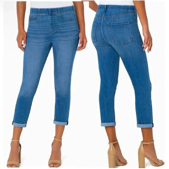 Stitch Fix Liverpool Los Angeles Chloe Crop In Brinkley Wash Size 8/29 NWT Denim - Picture 1 of 11